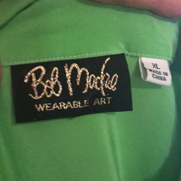 Vintage Bob Macke blouse 100% silk XL No stains or tears, very soft lovely item - Picture 3 of 4